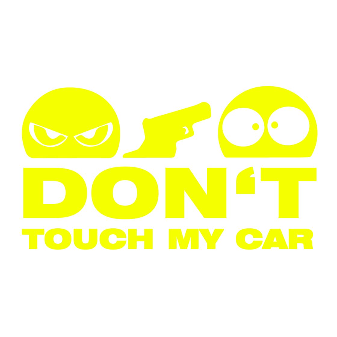 Autoaufkleber Dont Touch My Car Jdm Neongelb